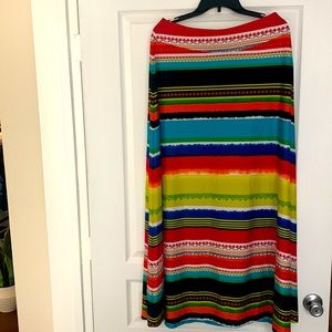 EUC long boho skirt with electric waist medium